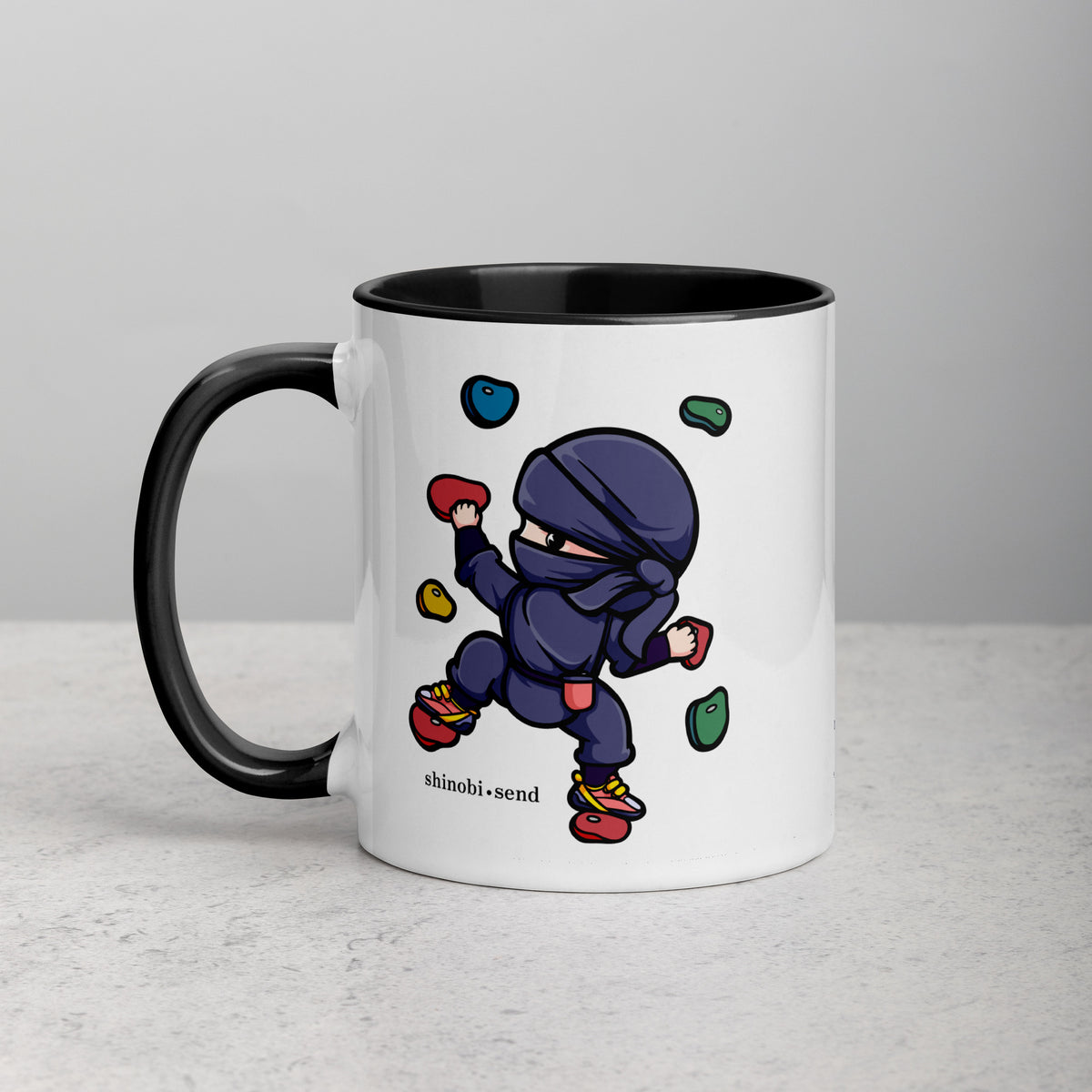 Shinobi Send- Ceramic Mug with Color Inside (Indoor Edition)